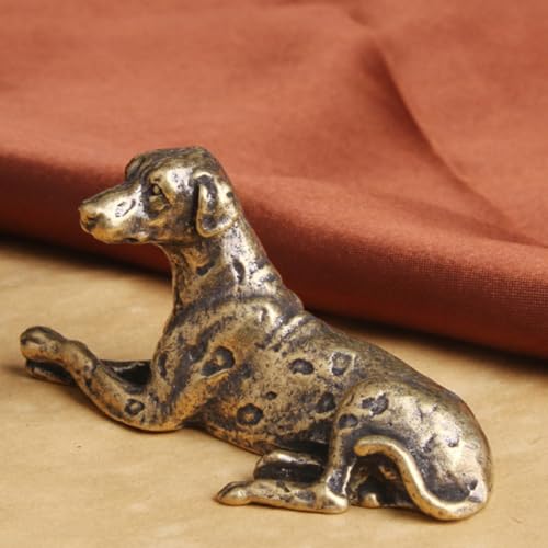 Briefbeschwerer Hund aus Kupfer, Gold, für Kalligrafie und Schreibtisch