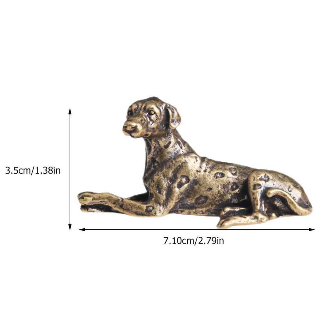 Briefbeschwerer Hund aus Kupfer, Gold, für Kalligrafie und Schreibtisch