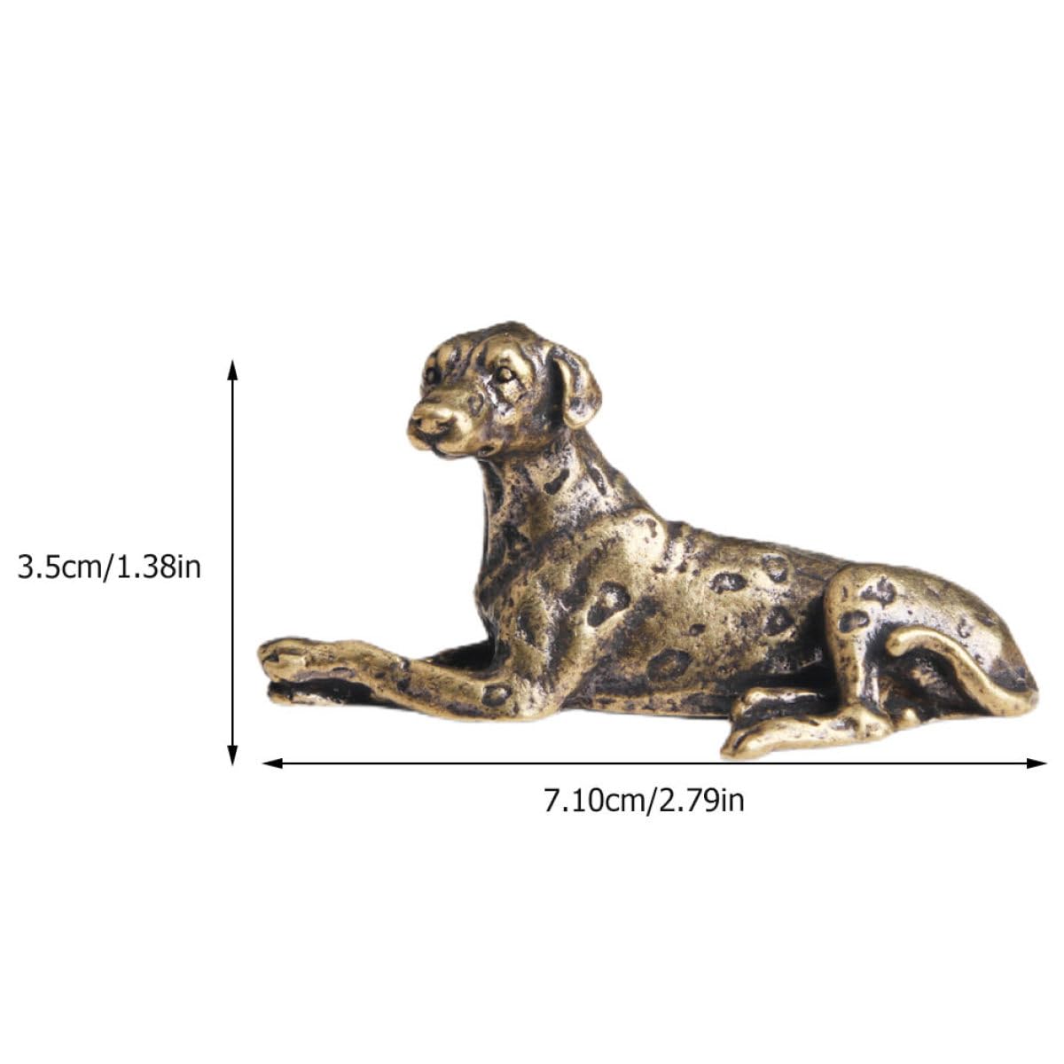 Briefbeschwerer Hund aus Kupfer, Gold, für Kalligrafie und Schreibtisch