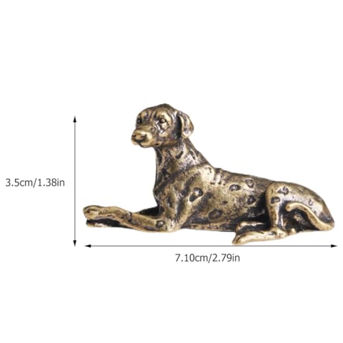 Briefbeschwerer Hund aus Kupfer, Gold, für Kalligrafie und Schreibtisch