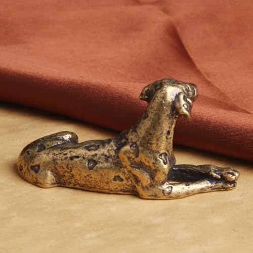 Briefbeschwerer Hund aus Kupfer, Gold, für Kalligrafie und Schreibtisch