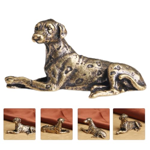 Briefbeschwerer Hund aus Kupfer, Gold, für Kalligrafie und Schreibtisch