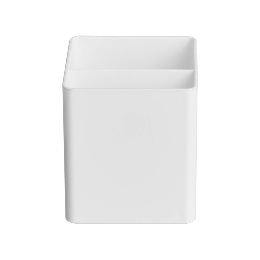 Amazon Basics Kunststoff-Organizer, Stiftebecher, Weiß