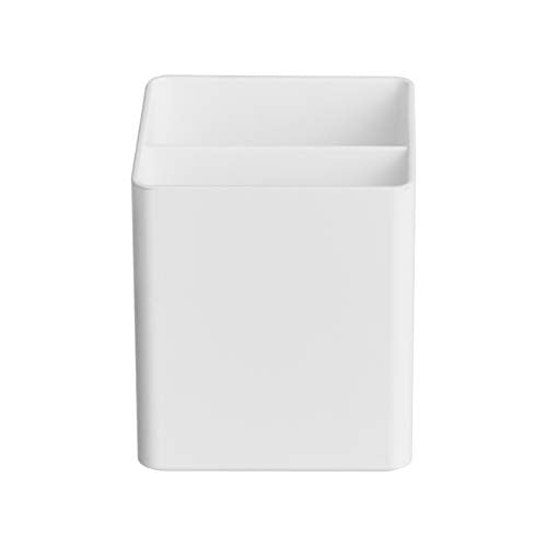 Amazon Basics Kunststoff-Organizer, Stiftebecher, Weiß