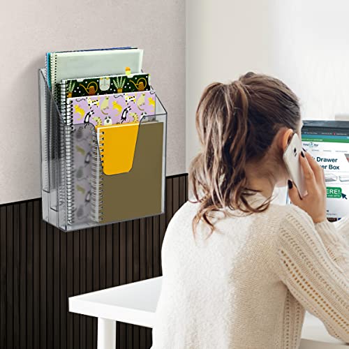 Acrimet Vertikaler Dreifach Ablageordner Organizer, Aktenablage (Kunststoff) (Rauchfarbe)
