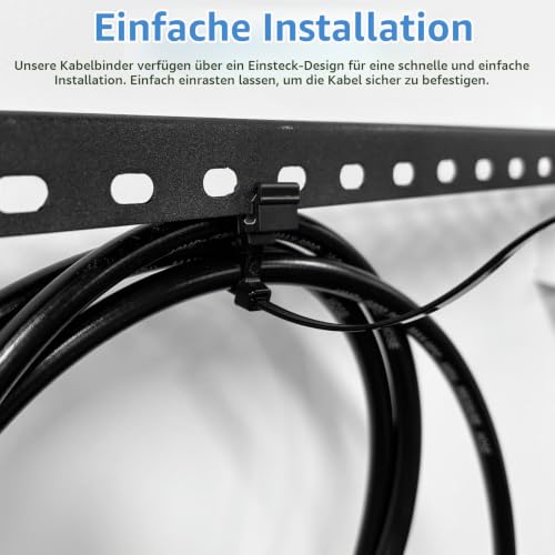 Kabelbinder mit Clip Kabelbinderhalter - 20X PV Kabelbinder UV Beständig mit Clip, Kabelbinder mit Randclip, Kabel binder mit Clip, für Solar Befestigungsclip, Solarmontageclip, Photovoltaik 20 CM
