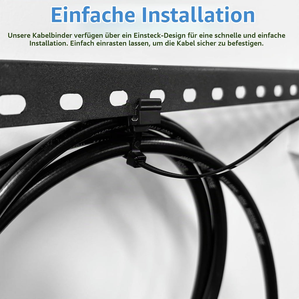 Kabelbinder mit Clip Kabelbinderhalter - 20X PV Kabelbinder UV Beständig mit Clip, Kabelbinder mit Randclip, Kabel binder mit Clip, für Solar Befestigungsclip, Solarmontageclip, Photovoltaik 20 CM