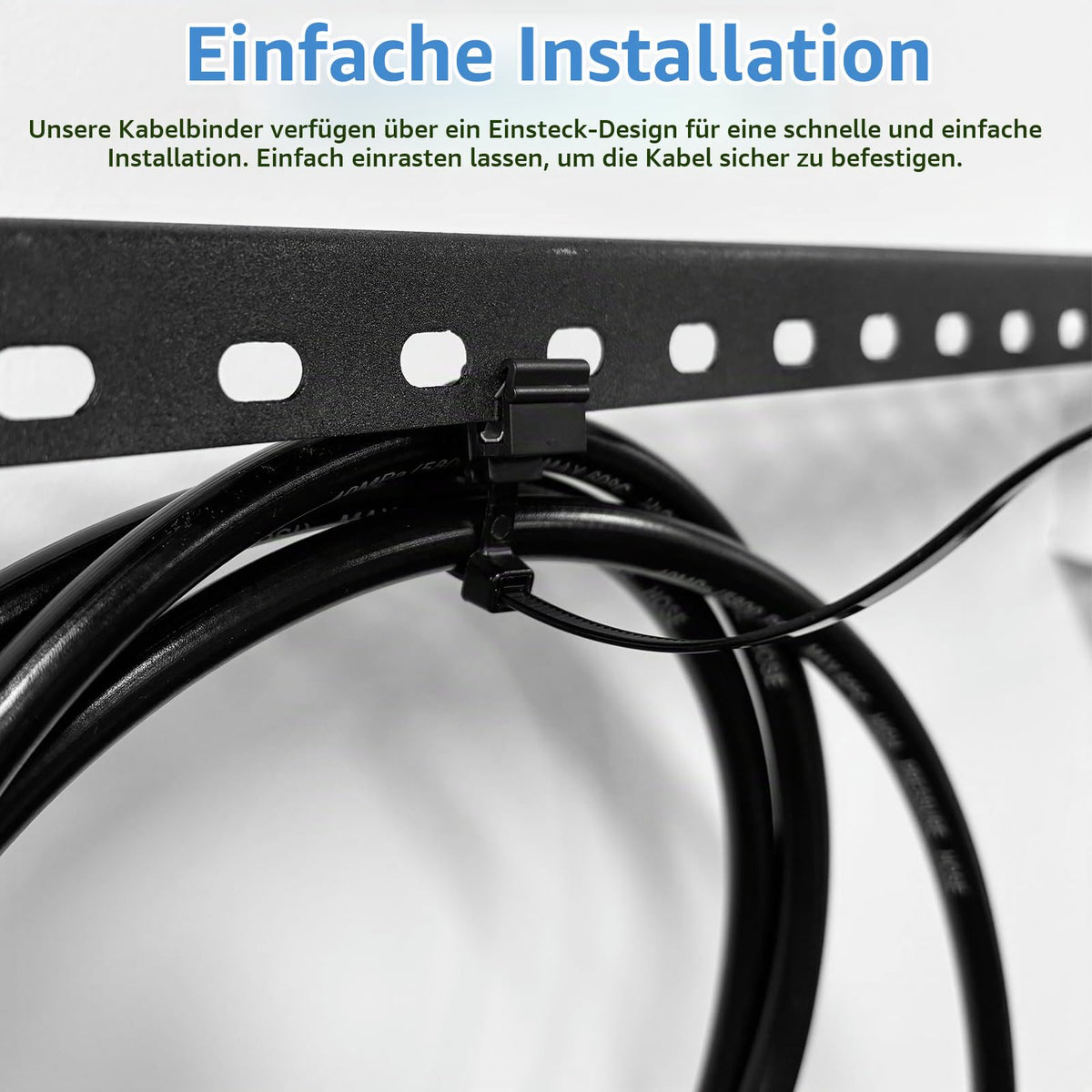 Kabelbinder mit Clip Kabelbinderhalter - 20X PV Kabelbinder UV Beständig mit Clip, Kabelbinder mit Randclip, Kabel binder mit Clip, für Solar Befestigungsclip, Solarmontageclip, Photovoltaik 20 CM