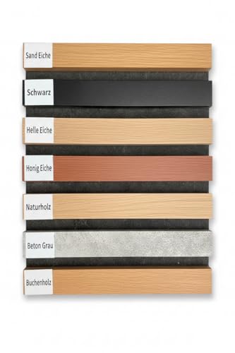 Akustikpaneel Muster-Set – 7 Farben je 20 cm – Zum Testen vor dem Kauf