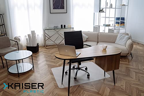 KAISER plastic® Bodenschutzmatte | 90 x 120 cm | Hartboden | Made-in-Germany