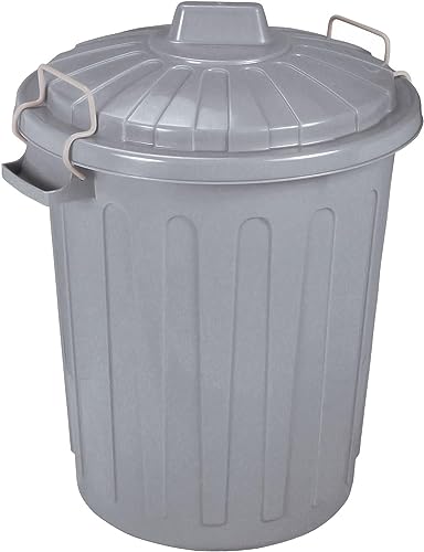 Curver 04128-Y25-41 Abfalltonne Oscar, Plastik, grau, 40 x 35 x 45 cm