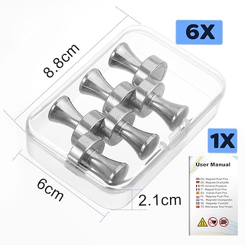 Neodym Magnete Extra Stark Groß, 6 Stück Magneten 20x25mm