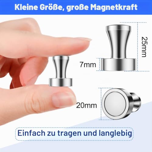 Neodym Magnete Extra Stark Groß, 6 Stück Magneten 20x25mm