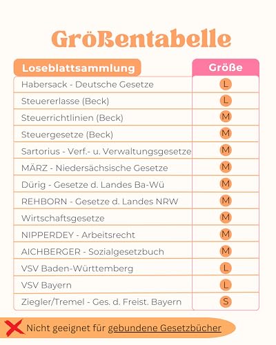 Schwenkbare Buchstütze kompatibel mit Habersack, Sartorius und Steuergesetze -richtlinien und -erlasse, Landesgesetze AMBIBTION (Schwarz) (M)