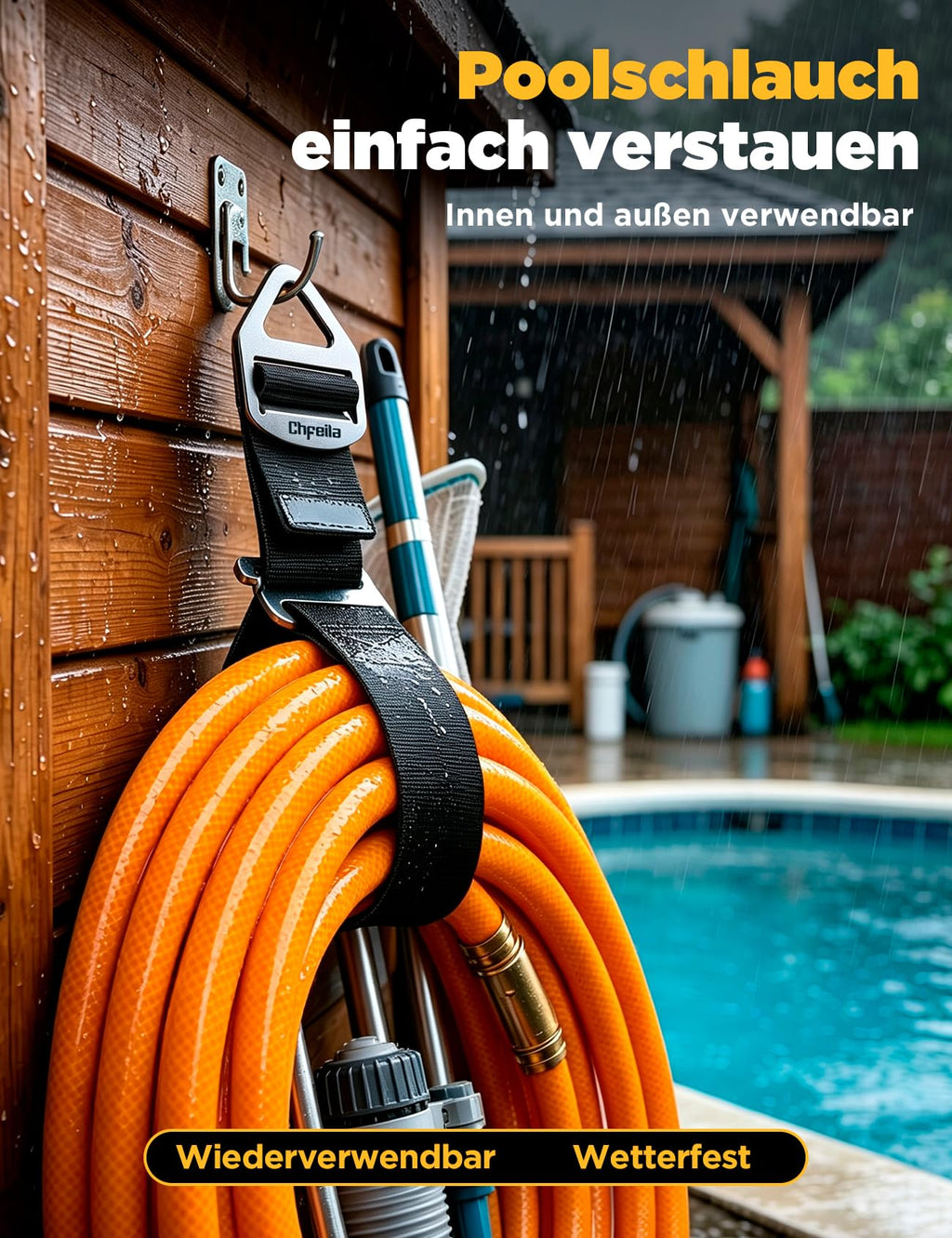 Verlängerungskabel-Organizer, 4er-Pack, mit Einhandbedienung, Verstellbar
