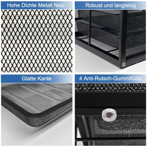 PUNCIA A4 Schubladenbox 6 Schubfächer Dokumentenablage Metall Briefablage