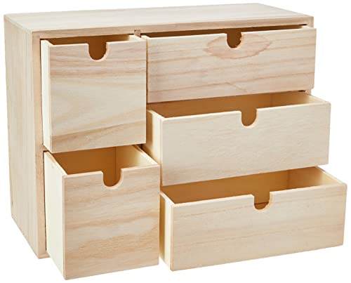 Artemio 14002158 Schubladenschrank, Holz, Beige, 35 x 15 x 26 cm