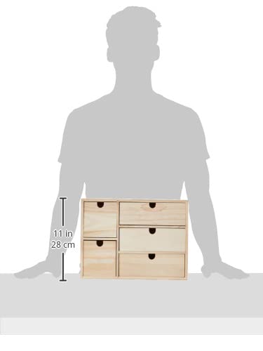 Artemio 14002158 Schubladenschrank, Holz, Beige, 35 x 15 x 26 cm