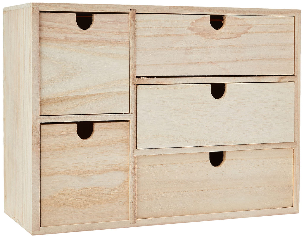Artemio 14002158 Schubladenschrank, Holz, Beige, 35 x 15 x 26 cm