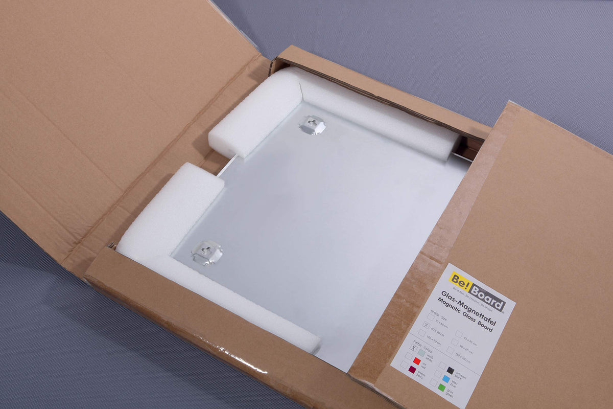 SIGEL BeBoard große Glas-Magnettafel 60 x 40 cm schwarz magnetisch