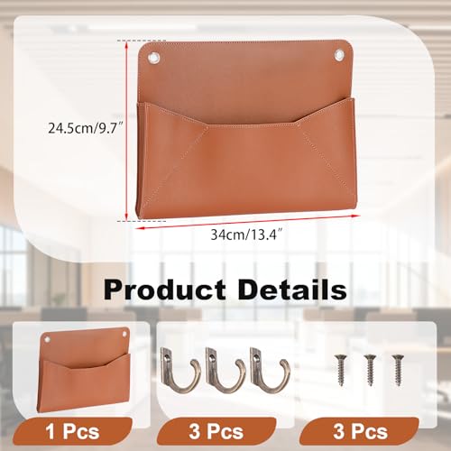 Leder Dokumententasche A4 Hängend Zeitschriftenständer 34x24,5cm