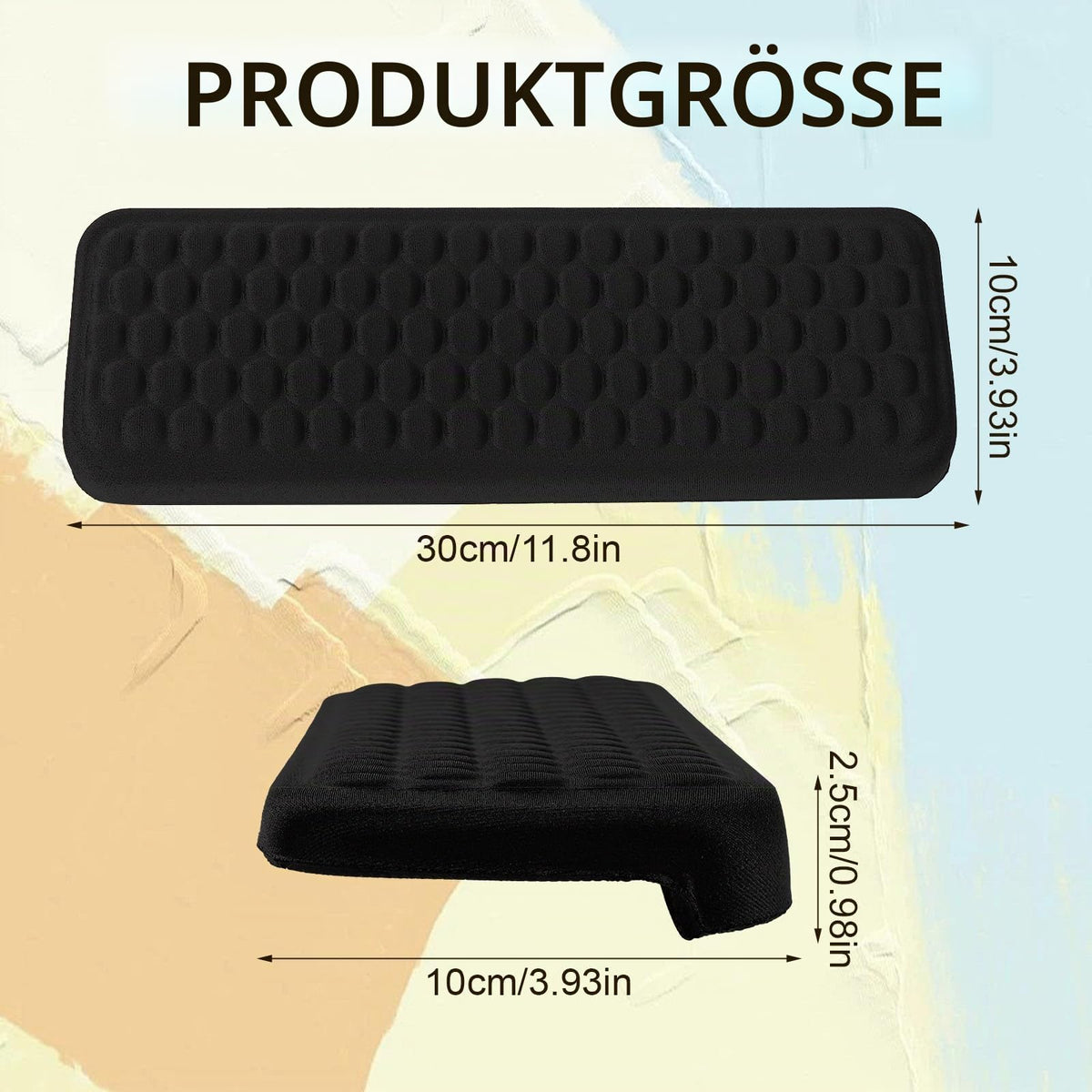 2 Stück Armauflage Schreibtisch,L-Förmige Ellenbogenauflage und Handgelenkauflage,Memory Foam Schreibtisch Edgerest,Rutschschutz Ergonomische Unterarmauflage für Büro,Gaming Home Office Tischkante