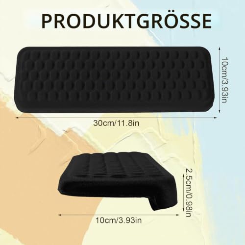 2 Stück Armauflage Schreibtisch,L-Förmige Ellenbogenauflage und Handgelenkauflage,Memory Foam Schreibtisch Edgerest,Rutschschutz Ergonomische Unterarmauflage für Büro,Gaming Home Office Tischkante