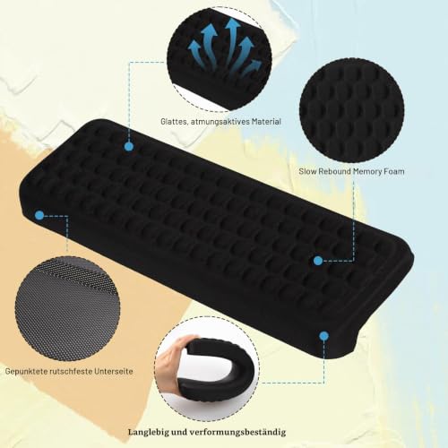 2 Stück Armauflage Schreibtisch,L-Förmige Ellenbogenauflage und Handgelenkauflage,Memory Foam Schreibtisch Edgerest,Rutschschutz Ergonomische Unterarmauflage für Büro,Gaming Home Office Tischkante