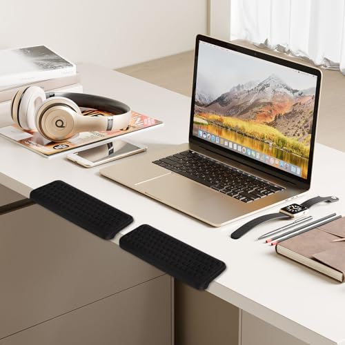 2 Stück Armauflage Schreibtisch,L-Förmige Ellenbogenauflage und Handgelenkauflage,Memory Foam Schreibtisch Edgerest,Rutschschutz Ergonomische Unterarmauflage für Büro,Gaming Home Office Tischkante