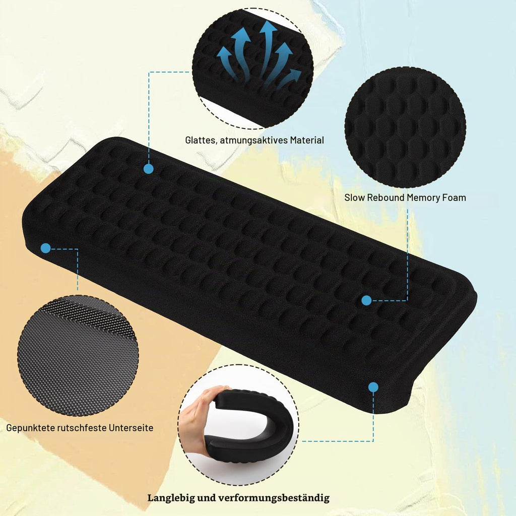 2 Stück Armauflage Schreibtisch,L-Förmige Ellenbogenauflage und Handgelenkauflage,Memory Foam Schreibtisch Edgerest,Rutschschutz Ergonomische Unterarmauflage für Büro,Gaming Home Office Tischkante