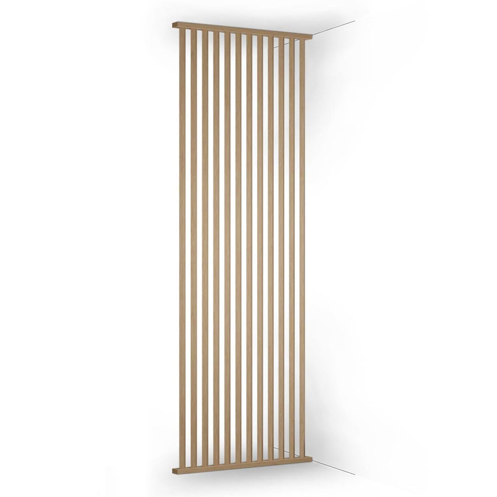 KGM Raumteiler Lamellen Wand Eiche Natur 45° - Komplett-Set 100 x 270 cm