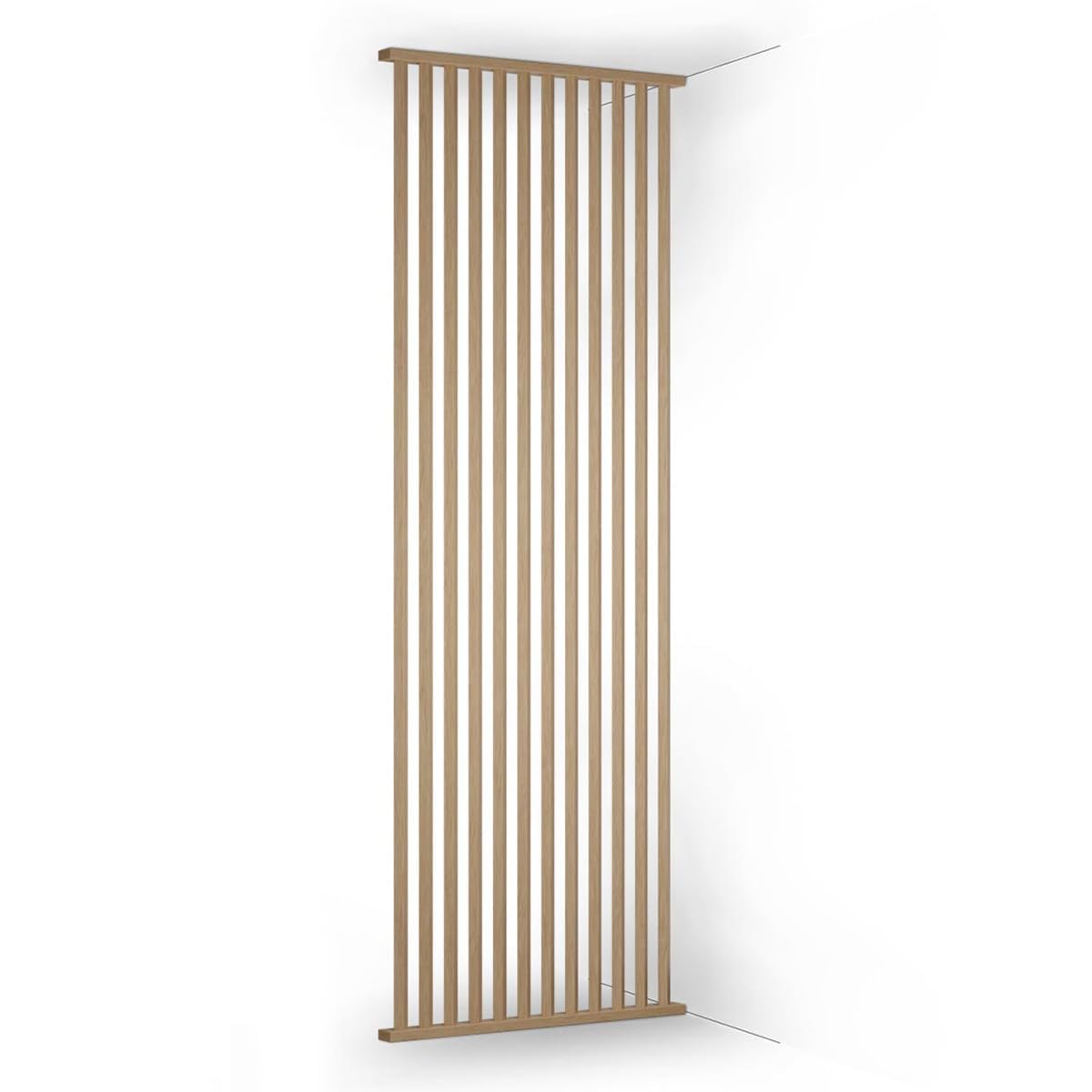 KGM Raumteiler Lamellen Wand Eiche Natur 45° - Komplett-Set 100 x 270 cm