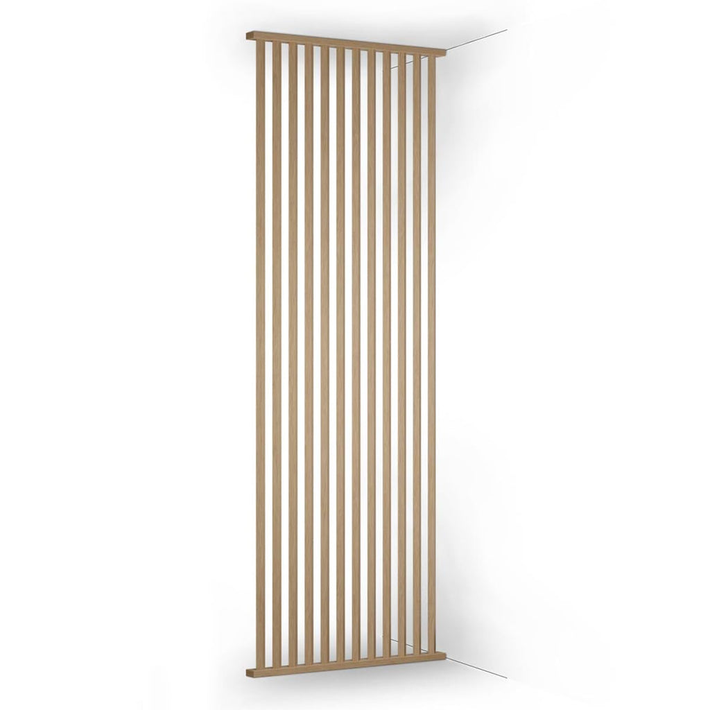 KGM Raumteiler Lamellen Wand Eiche Natur 45° - Komplett-Set 100 x 270 cm