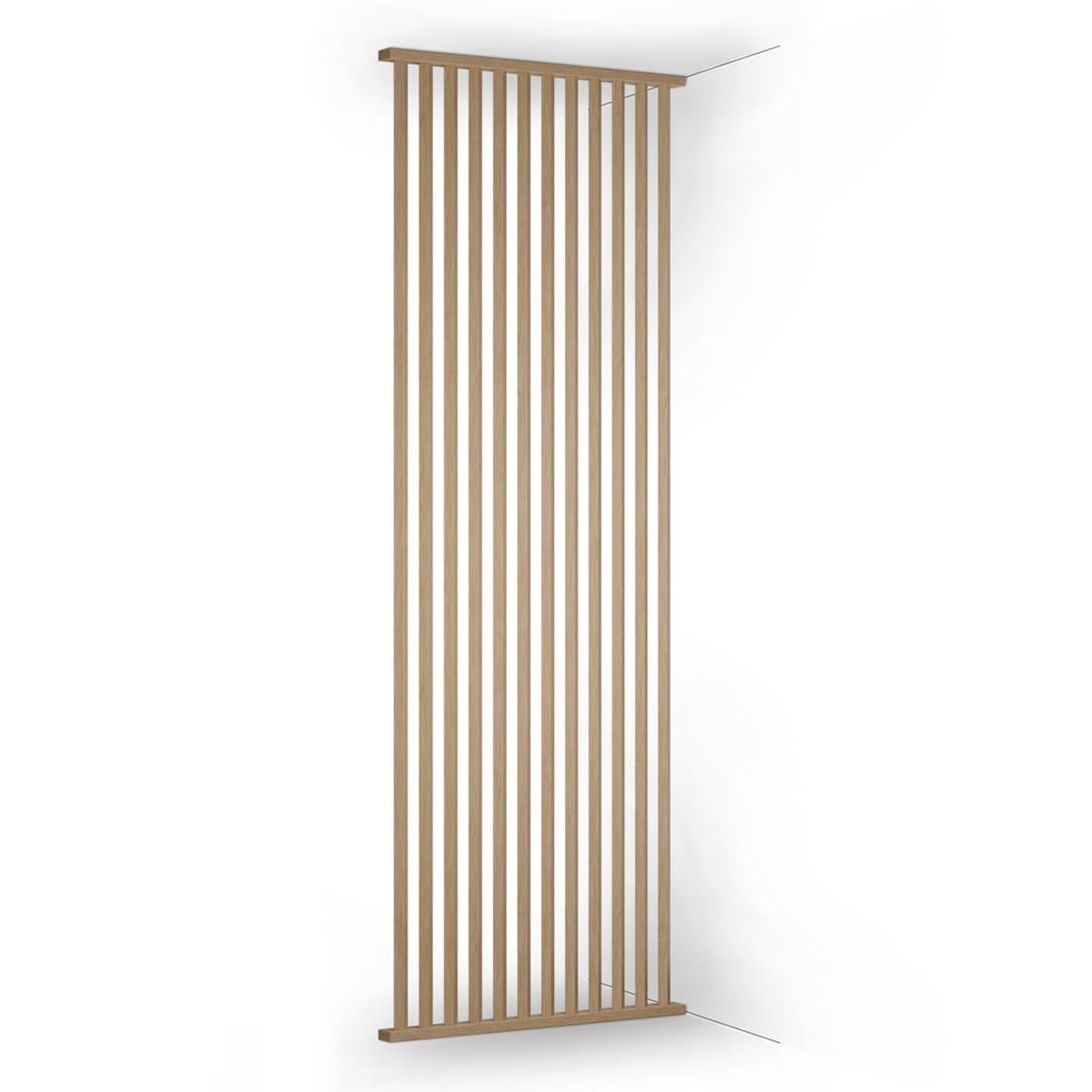 KGM Raumteiler Lamellen Wand Eiche Natur 45° - Komplett-Set 100 x 270 cm