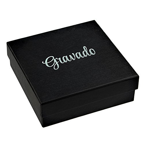 Gravado Briefbeschwerer aus Glas mit Personalisierter Kompass Gravur, Namen und Datum, Geschenkidee für Liebespaare