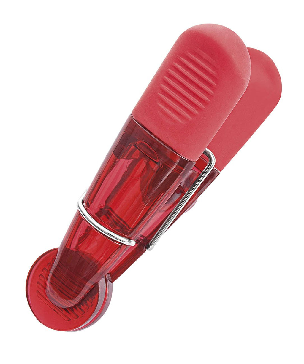 Wedo 6422099 Notiz Magnetklammern (Glossy, aus Kunststoff, geriffelte Griffflächen) 4 Stück, farbig sortiert