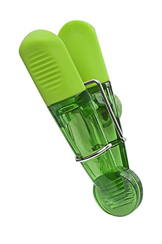 Wedo 6422099 Notiz Magnetklammern (Glossy, aus Kunststoff, geriffelte Griffflächen) 4 Stück, farbig sortiert