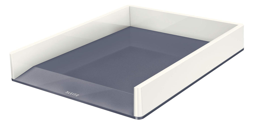 Leitz WOW Briefkorb, perlweiß /grau, 53611001