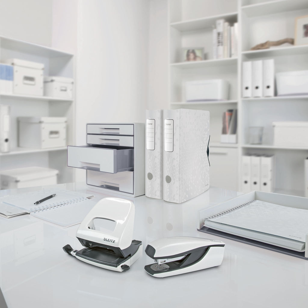 Leitz WOW Briefkorb, perlweiß /grau, 53611001