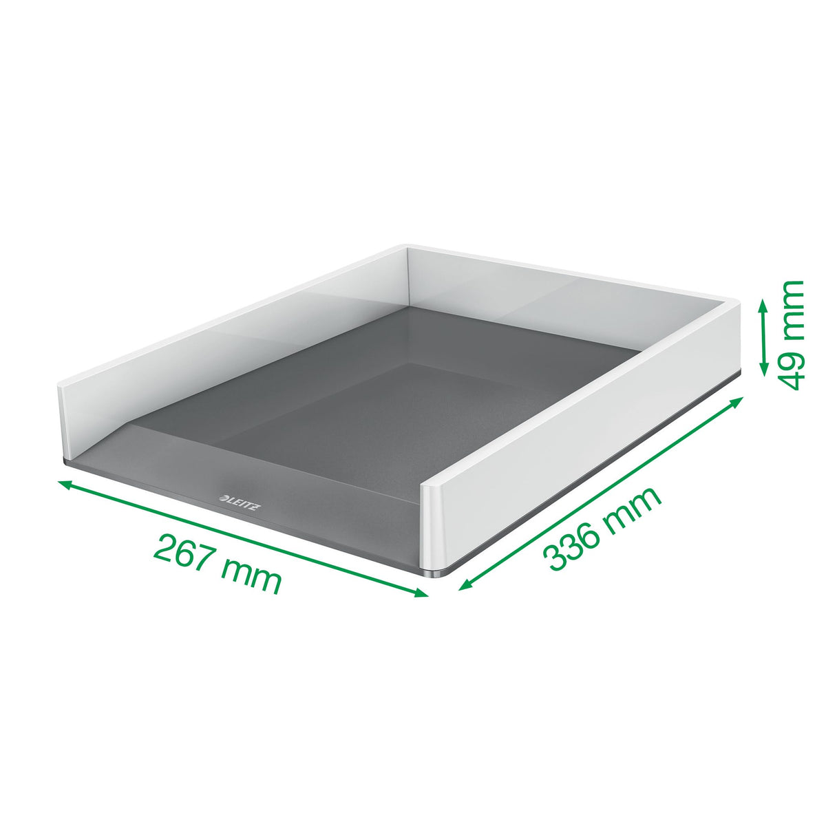 Leitz WOW Briefkorb, perlweiß /grau, 53611001
