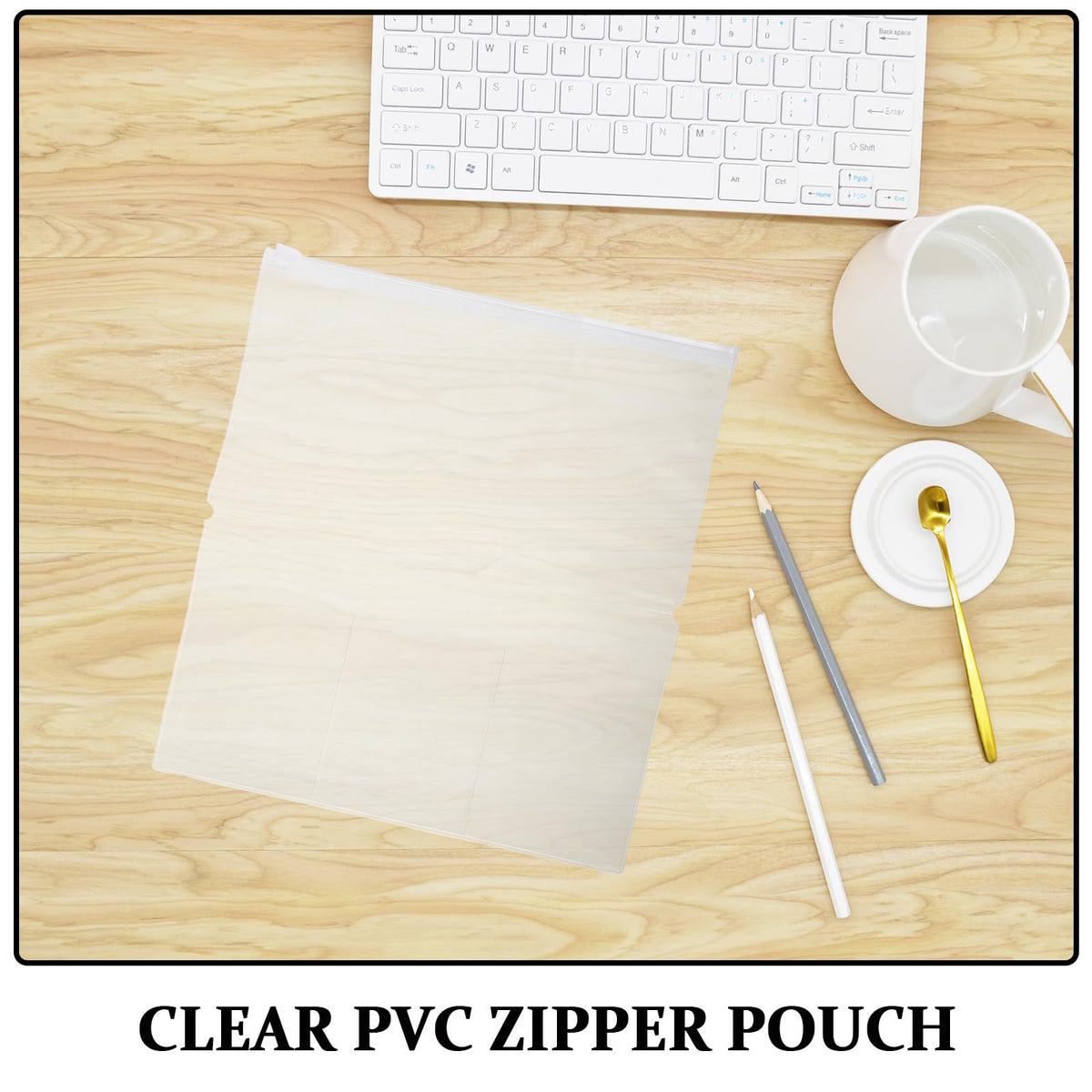 6 Stück Transparenter Mattierter Reißverschlussbeutel aus PVC