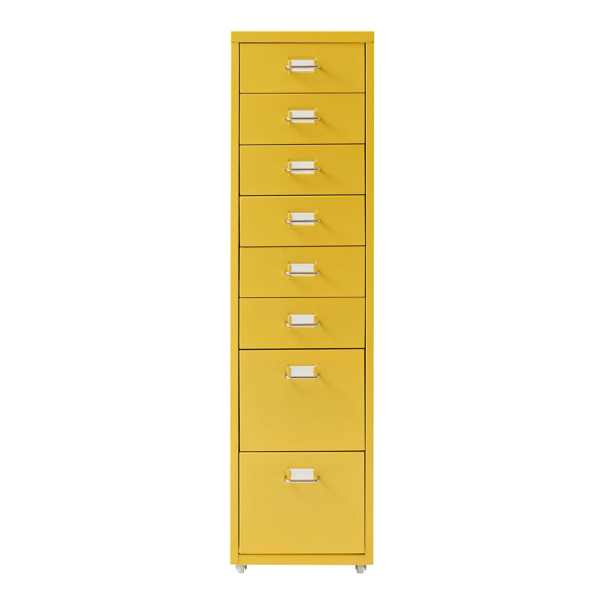 Helloshop26 Büroschrank, Rollschrank, mit 8 Schubladen, 109 x 28 x 41 cm, Gelb, 03_0009113
