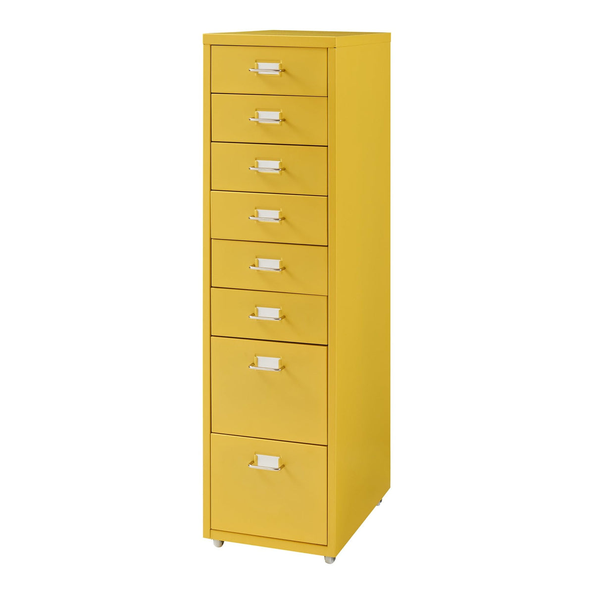 Helloshop26 Büroschrank, Rollschrank, mit 8 Schubladen, 109 x 28 x 41 cm, Gelb, 03_0009113
