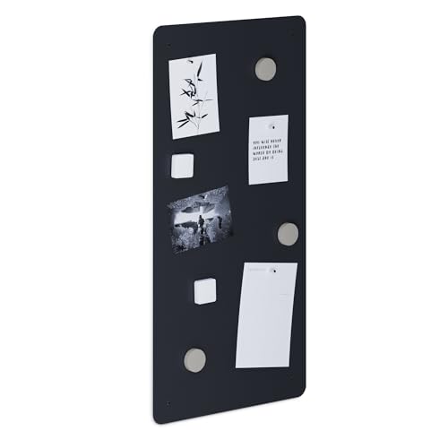 Flatbo Magnettafel aus Metall, 70 x 35 cm, Tafel für Postkarten, Urlaubssouvenirs oder Notizen. Inklusive 4 Magnete und Montageset.