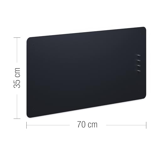 Flatbo Magnettafel aus Metall, 70 x 35 cm, Tafel für Postkarten, Urlaubssouvenirs oder Notizen. Inklusive 4 Magnete und Montageset.