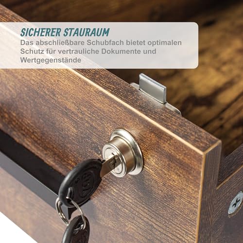 Relaxdays Rollcontainer, 3 Schubladen, 2 Türfächer, HxBxT: 57 x 60 x 40 cm, abschließbar, Aktenrollschrank, Farbwahl