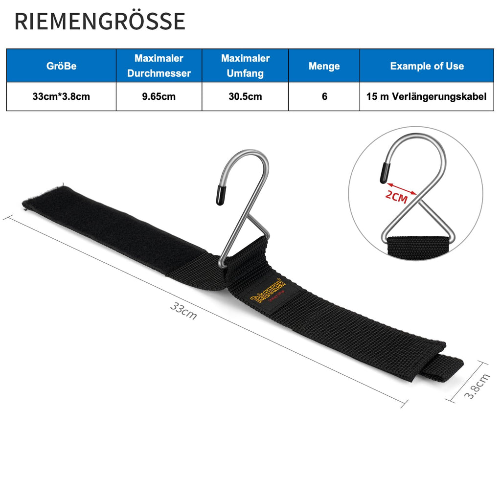 Trilancer Verlängerungskabel-Organizer & Aufhänger bis 22 kg (6er Pack)