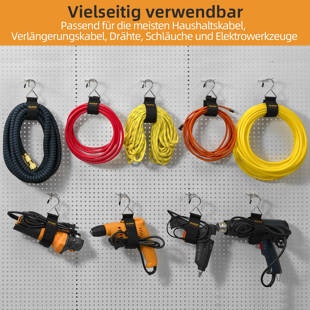 Trilancer Verlängerungskabel-Organizer & Aufhänger bis 22 kg (6er Pack)