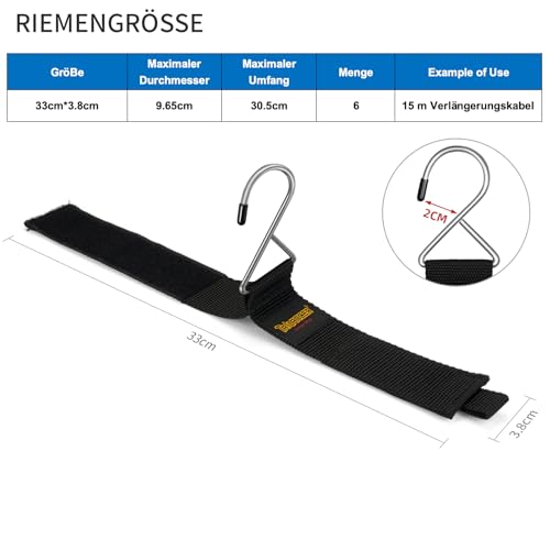 Trilancer Verlängerungskabel-Organizer & Aufhänger bis 22 kg (6er Pack)