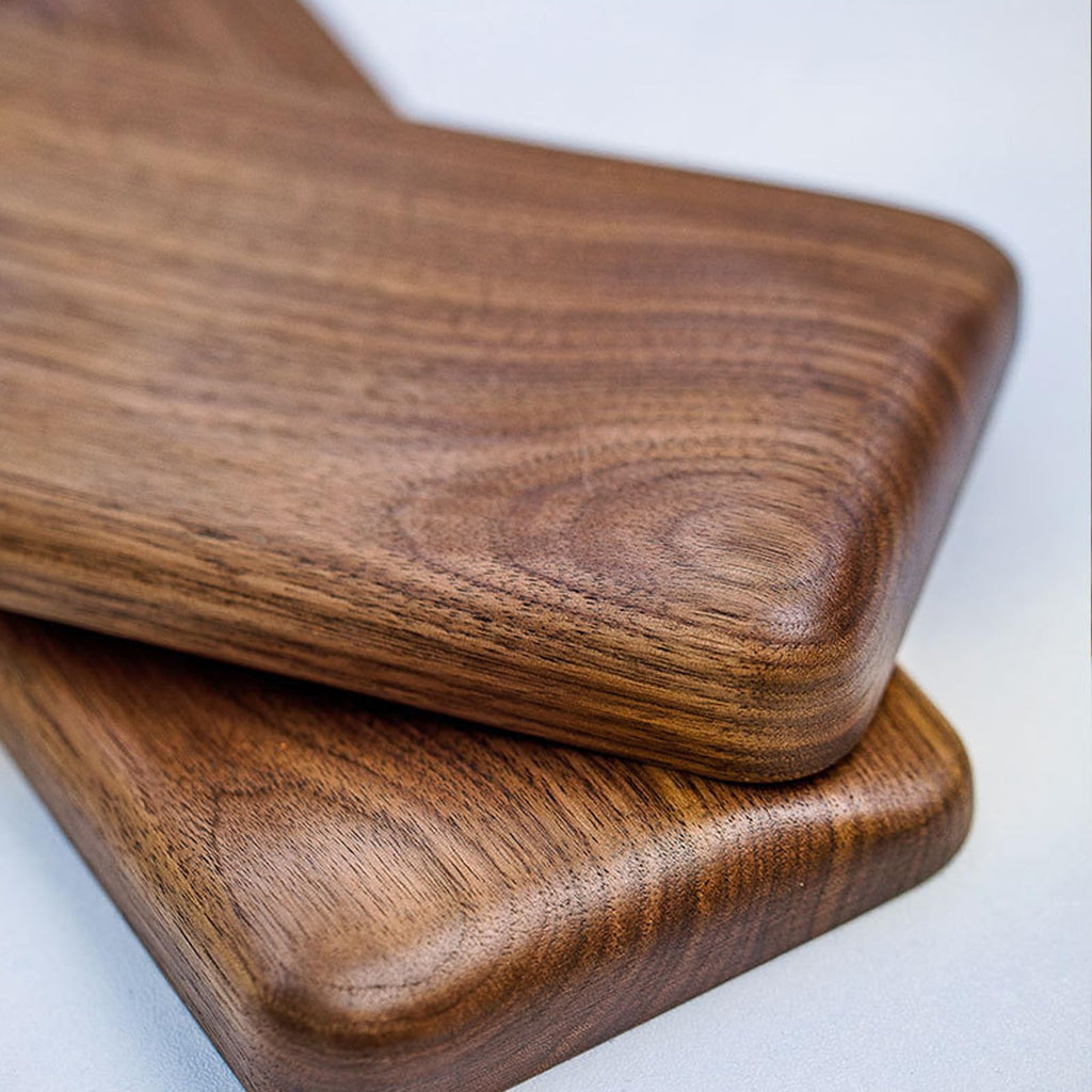 Handballenauflage Maus aus Premium Holz, Rutschfeste und Ergonomische Handgelenkauflage aus Schwarzem Walnussholz, für Büro und Gaming geeignet